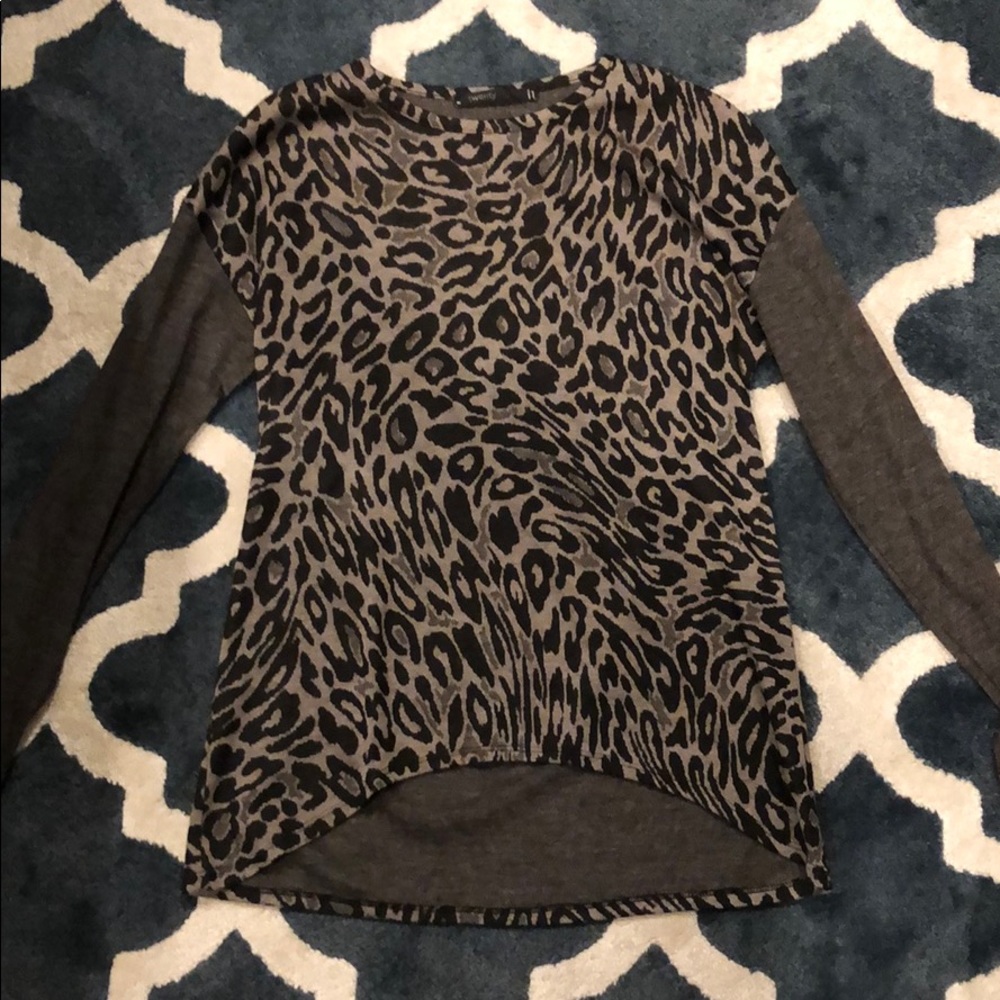 Twenty- Black and grey Leopard print Top